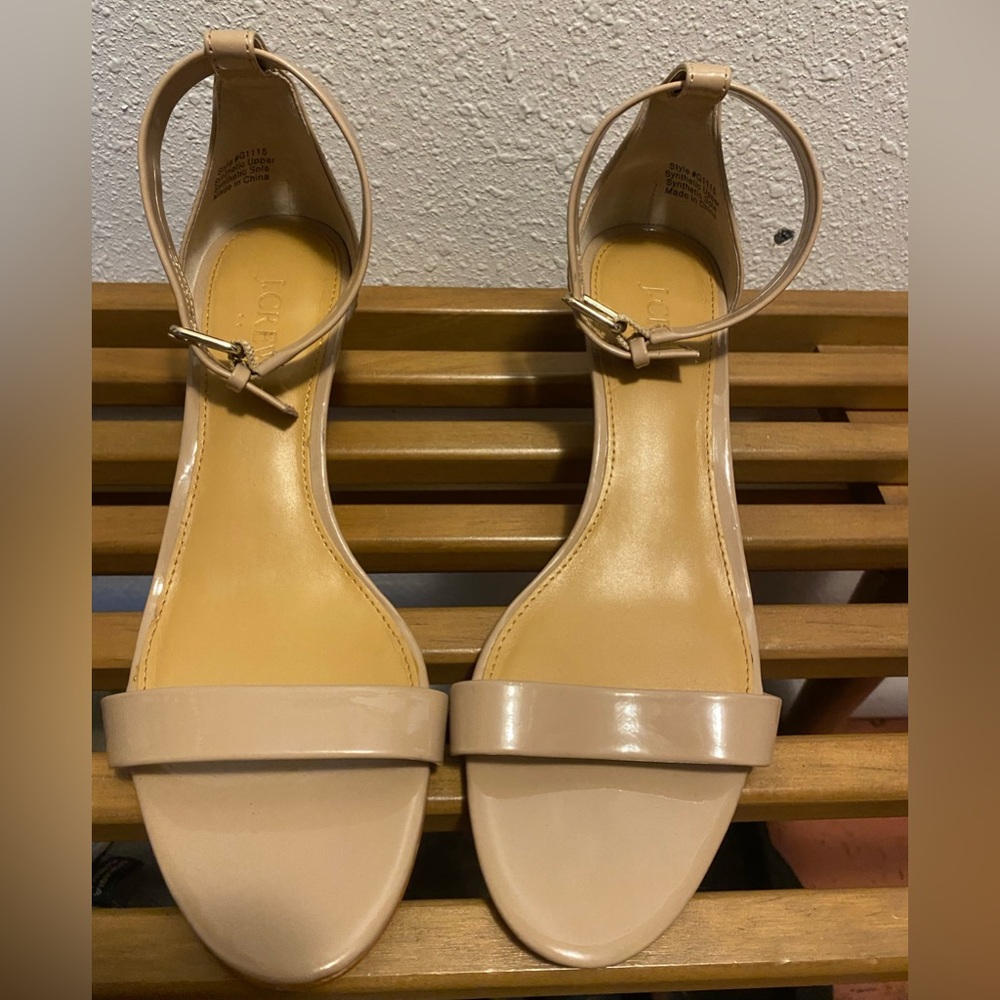 J Crew Women’s Nude Patent Strappy Heel